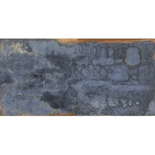 Feinsteinzeug Bodenfliese Oxyde Blue 60x120 cm blau glänzend rektifiziert