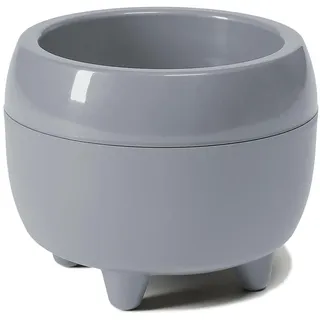 Pflanzgefäß mit stilvollen Füßen – Grauer Blumentopf mit wasserablauf – Rund Ø 23 cm, 3L – Pflanztopf für Innen & Außen, Grau