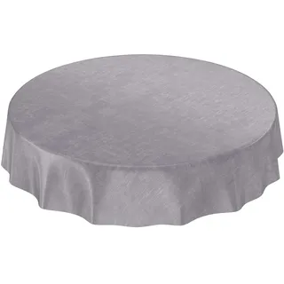 ANRO Tischdecke Wachstuchtischdecke Rund 140 cm Grau