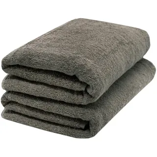 Zollner Saunatuch, 2er-Set, 70x200 cm, 100% Baumwolle, Braun , Taupe , Textil , 70x200 cm , Oeko-Tex® Standard 100 , Heimtextilien, Badtextilien, Saunatücher