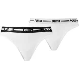 Puma Damen Strings - Iconic, Soft Cotton Modal Stretch, Vorteilspack Weiß XS