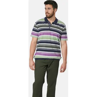 Poloshirt CHARLES COLBY "Poloshirt EARL MORTBERT", Herren, Gr. XXL, blau (dunkelblau gestreift), Obermaterial: 100% Baumwolle CO., comfort fit normal, ohne Ausschnitt, Shirts Poloshirt