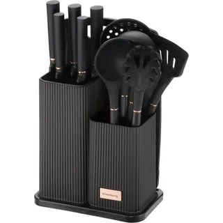 Klausberg Küchen Set 5 Messer und Utensilien Schwarz KB-7835 - Schwarz