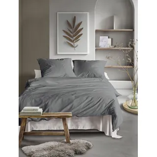 IRISETTE Tokio 8607 Gestreift Grau 135 x 200 cm + 80 x 80 cm