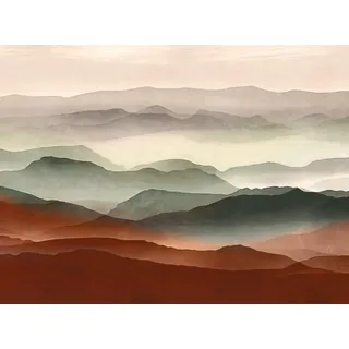 Livingwalls Fototapete Natur in Rot, Grün, Violett - hochwertige Vliestapete 398971 mit Motiv auf 3,71 m x 2,80 m - Made in Germany