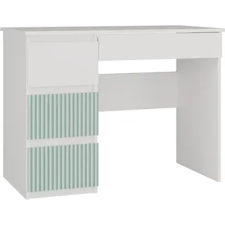 Funktioneller Kindertisch mit 4 Schubladen MIJAS ARTESO | Weiß/Mint | 98x51x76 cm