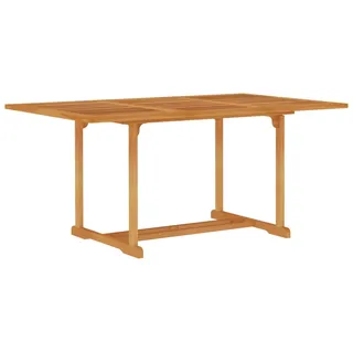 vidaXL 7-tlg. Garten-Essgruppe mit Kissen Massivholz Teak - Weiß
