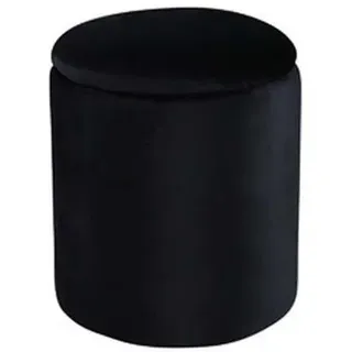 ebuy24 Pouf, Limpen, Schwarz, Kunstfell, 32 x 32 x 40 cm , Textil , 32x40x32 cm , Wohnzimmer, Sessel, Hocker & Hockerbänke, Poufs