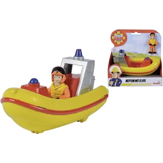 Simba Feuerwehrmann Sam Neptunboot + Figur Feuerwehrmann Elvis