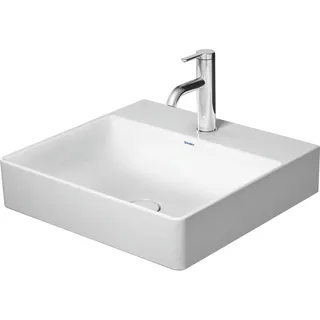 Duravit DuraSquare 50x47cm, o. ÜL, m HLB, o. Hahnloch, weiß