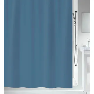 Spirella Duschvorhang - Anti-Bakteriell, waschbar, wasserdicht - Polyester, „Primo “ 240x180cm Blau