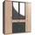 Drehtürenschrank Click 180 x 199 x 58 cm Grau