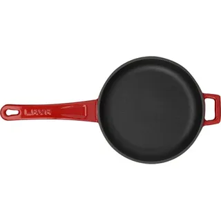 LAVA Brat- Servierpfanne aus emailliertem Gusseisen Rot ØxH: 21 x 3,5 cm - Rot
