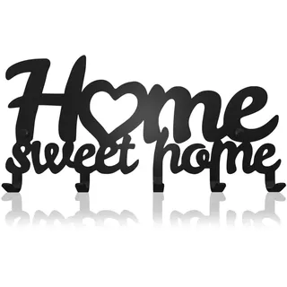 SirHoldeer Kleiderhaken Wand, Garderobenhaken Schwarz, Hakenleiste Garderobe, Jackenhalter Wand, Garderobenpaneel mit 5 Haken, Garderobenleiste Vintage, Wandgarderobe Flur, Haken zum Einhängen