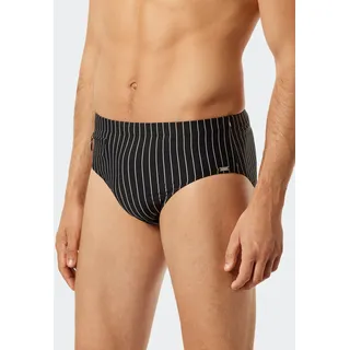 Schiesser Badeslip »"Nautical Casual"«, mit weißen Streifen, schwarz