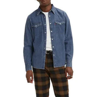 Levi's Barstow Western Standard Langarmhemd Ab935 Indigo Stonewash L