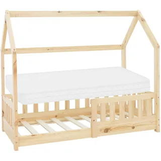 ML-Design Hausbett 70 x 140 cm Kiefer natur beige