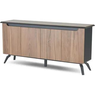 Modernes Braunes Arbeitszimmer Sideboard Büro Holz Möbel Neu - Braun
