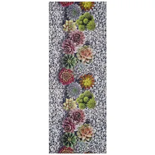 Atticgo Küchenläufer Grau Sprinty 52/100 cm , Multicolor , Textil , Baum/Pflanze/Natur , Rechteckig , 52x100 cm , waschbar, antistatisch, leicht zusammenrollbar, rutschfeste Unterfläche , Teppiche und Böden, Teppiche, Teppichläufer, Küchenteppiche