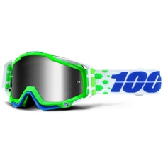 100% Racecraft Extra Motocross Brille (Green/Blue,One Size)