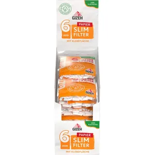 GIZEH Papier Slim Filter, 100% plastikfreie Filter, 20 beutel á 120 Filter