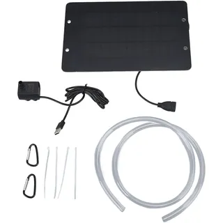 Solar Springbrunnen, 6V 10W Solar-Wasserbrunnen Vogelbad Brunnen USB Schnittstelle Mit Wasserpumpe Wasserleitung Solar Teichpumpe für Garten, Vogel-Bad,Teich,Fisch-Behälter