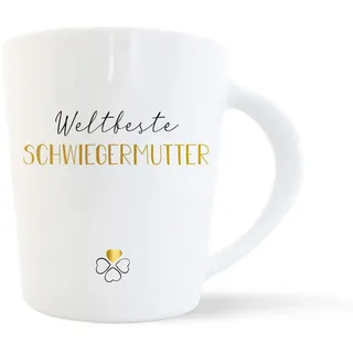 mintkind® Kaffeebecher Schwiegermutter – Porzellan Tasse in Weiß | Geschenk-Idee zum Geburtstag – auch für Freundinnen, Kolleginnen und die Familie