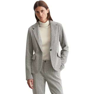 Jerseyblazer MARC O'POLO, Damen, Gr. 34, bunt (multi), Web, Obermaterial: 60% Baumwolle, 38% Polyester, 2% Elasthan, Blazer Jerseyblazer, mit Fischgrat-Muster