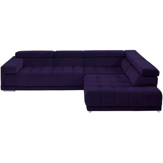 Beldomo Speed Ecksofa , Violett , Textil , Ottomane rechts, L-Form , 326x222 cm , Typenauswahl, Stoffauswahl, seitenverkehrt erhältlich, Hocker erhältlich, Rücken echt , Wohnzimmer, Sofas & Couches, Wohnlandschaften, Ecksofas