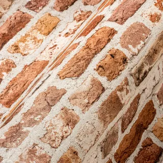 A.S. Création Vliestapete Backsteine Rot Orange