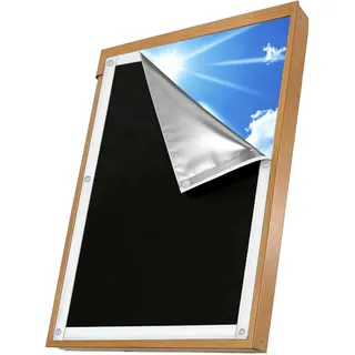 Purovi Fenster Verdunkelung - Dachfenster Rollo – Verdunklungsrollo ohne Bohren 100% Blickdicht – Window Blinds UV- und Hitzeschutz-Rollos für Velux- und Roto-Fenster in verschiedenen Größen