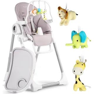 Nukido Belo Heather Hochstuhl mit Tisch + Spielbügel