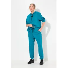 Große Größen Jogginghose, Damen, türkis, Größe: 58/60, Polyester/Viskose, Ulla Popken