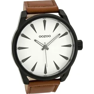 Oozoo Herren Armbanduhr braun Analog C8226 Timepieces Lederarmband D2UOC8226