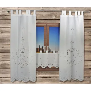 HOSSNER - ART OF HOME DECO Querbehang »Ortler« Schlaufen 1 Stk. tlg. HxB: 35x120, weiß