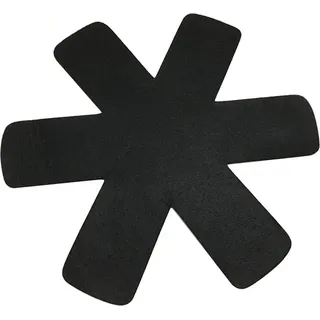 INF 15-teiliges Topfuntersetzer-Set - Vliesstoff-Untersetzer Schwarz - Schwarz