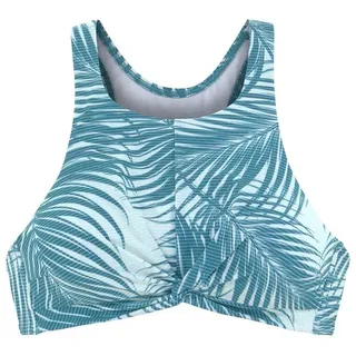 LASCANA ACTIVE Crop-Bikini-Top »Coal« mit Knoten-Optik, grün