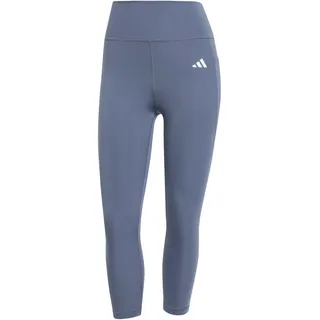 adidas Damen Optime Essentials Stash 3/4 Leggings, onix/white, XL Short
