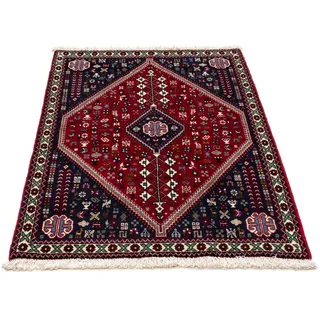 morgenland Wollteppich »Abadeh Medaillon 130 x 75 cm«, rechteckig, 10 mm Höhe, Handgeknüpft, rot