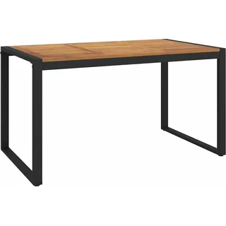 vidaXL Gartentisch mit Beinen in U-Form 140×80×75 cm Massivholz Akazie - Braun