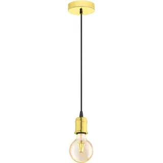 Eglo Pendelleuchte Yorth 1-flammig Messing 200 cm x Ø 10 cm
