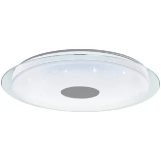 Eglo Deckenleuchte , Weiß, Chromfarben , Metall, Kunststoff , rund , 9.5 cm , ZigBee-Technologie, Smartphone-Steuerung , Lampen & Leuchten, Leuchtenserien