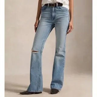 Polo Ralph Lauren für Damen. 211969372001 Blaue Röhrenjeans (30/32), Lässig, Baumwolle, Denim