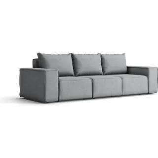 Gartensofa Loungesofa Sofa 3-Sitzer GARDENT wetterfester Stoff NXL Grau