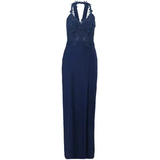 Abendkleid VERA MONT "Abendkleid mit Strass", Damen, Gr. 40, EURO, blau (festival blau), 82% Polyamid PA. 18% Elasthan EL., Kleider Abendkleid
