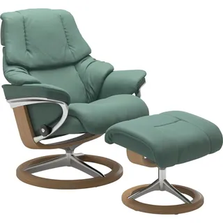 Stressless Relaxsessel Reno Leder 83 x 100 x 76 cm Grün mit Signature Base
