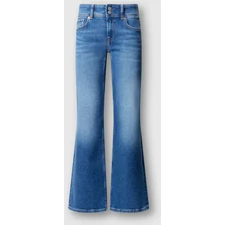 Straight-Jeans PEPE JEANS "VENUS", Damen, Gr. 31, Länge 32, blau (blau mid ad), Denim/Jeans, Obermaterial: 90% Baumwolle, 8% Polyester, 2% Elasthan, regular fit lang, Jeans Straight-Jeans, mit schmalem Bein
