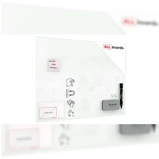 ALLboards Glas-Magnettafel 80,0 x 60,0 cm weiß