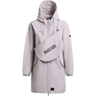 Kurzmantel KHUJO "Kurzmantel Ameti", Damen, Gr. S, lila (raindrops lila), Obermaterial: 100% Nylon NY., Mäntel Kurzmantel