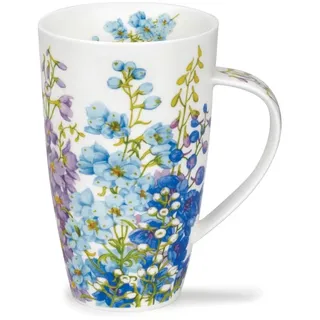 Dunoon Henley Tasse aus feinem Porzellan, Delphiniums, 0,6 l, HE-DELP-XX